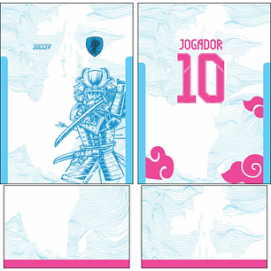 Arte Vetor Camisa Interclasse Samurai Mod-525