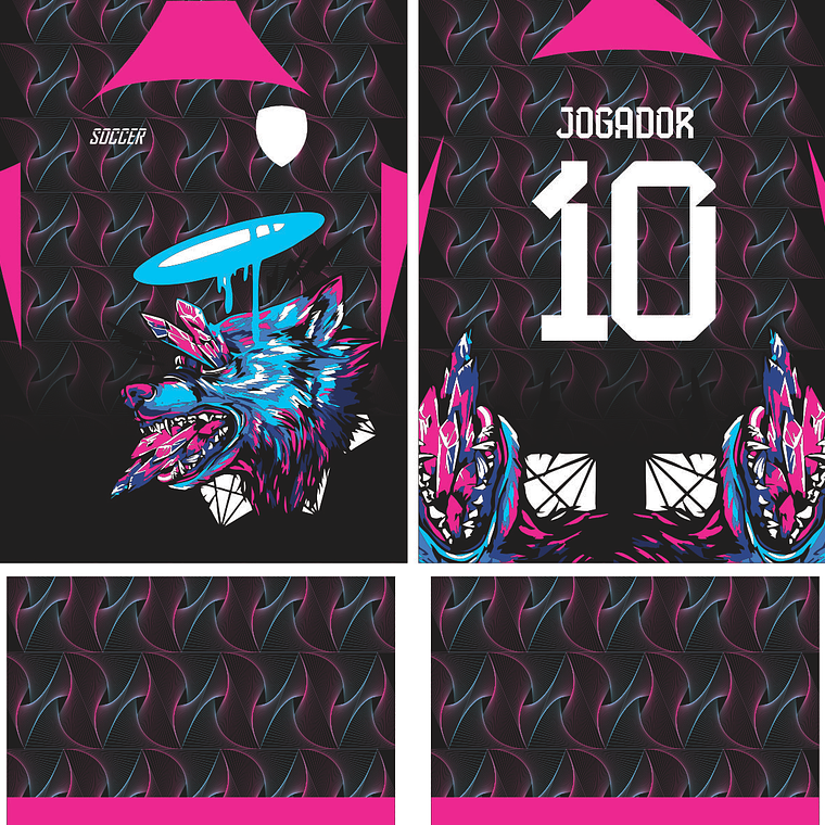 Arte Vetor Camisa Interclasse lobo Mod-522 1