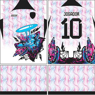 Arte Vetor Camisa Interclasse Lobo Mod-519