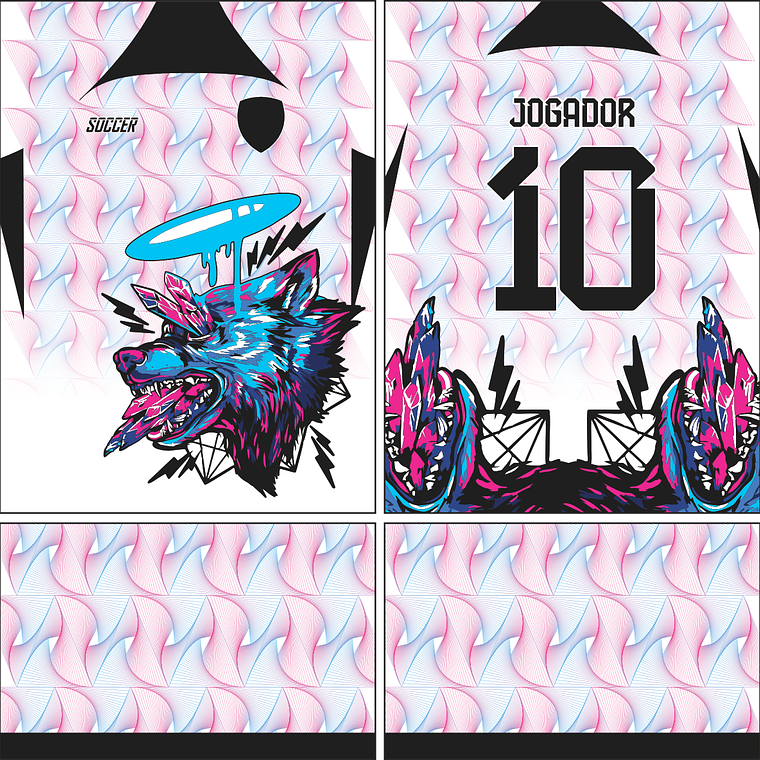 Arte Vetor Camisa Interclasse Lobo Mod-519 1