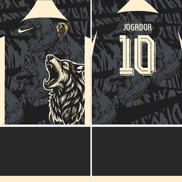 Arte Vetor Camisa Interclasse Lobo Mod-518 1