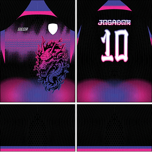 Arte Vetor Camisa Interclasse Dragão Mod-515