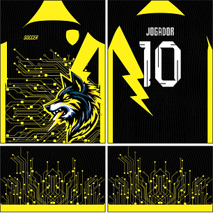 Arte Vetor Camisa Interclasse Lobo Mod-514