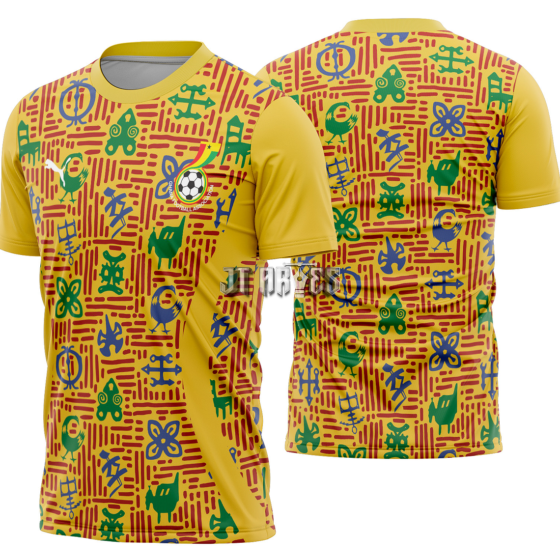 Arte Vetor Camisa Ghana Pre-jogo 2024-2025 1