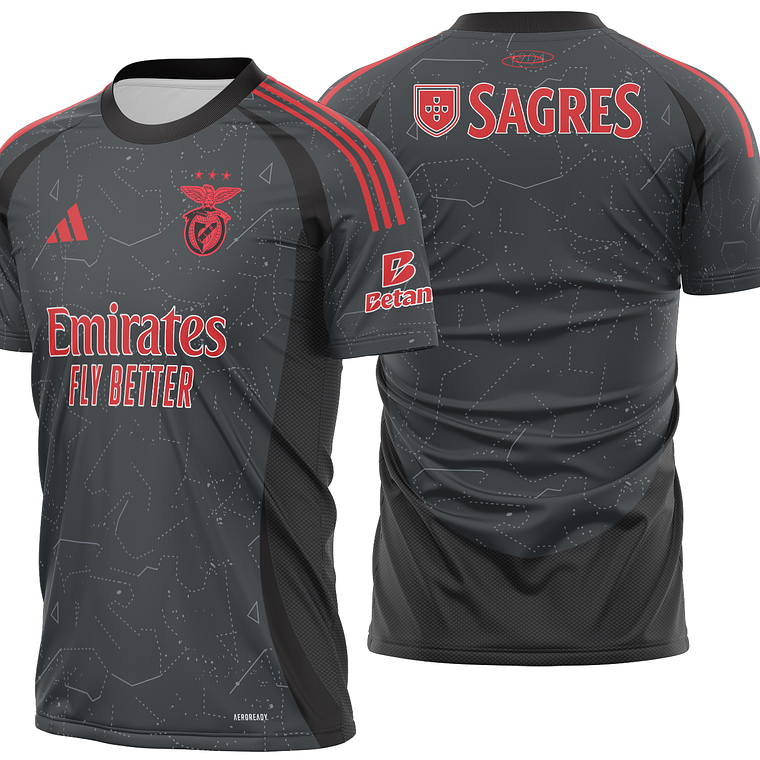 Arte Vetor Camisa Benfica Reserva 2024-25 1