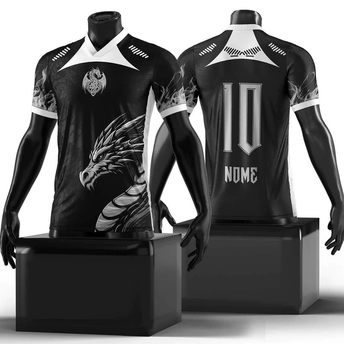 Arte Vetor Camisa InterClasse Dragão Cinza 269 1