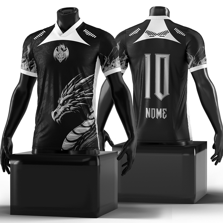 Arte Vetor Camisa InterClasse Dragão Cinza 269 1