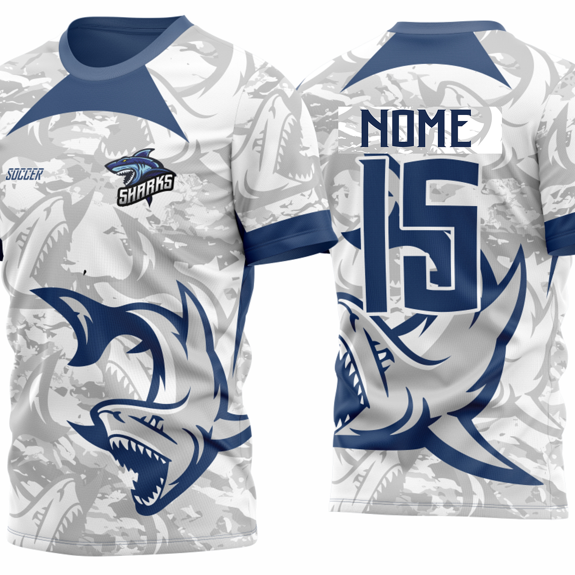 Arte Vetor Camisa InterClasse Tubarão Mod-254 1