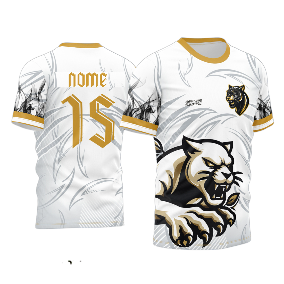 Arte Vetor Camisa Interclasse Pantera Branca Mod-229 1