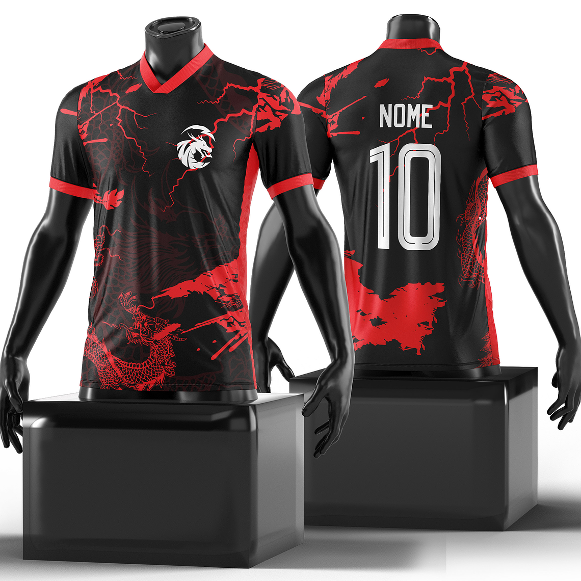 Arte Vetor Camisa Interlasse Dragão Mod-217 1