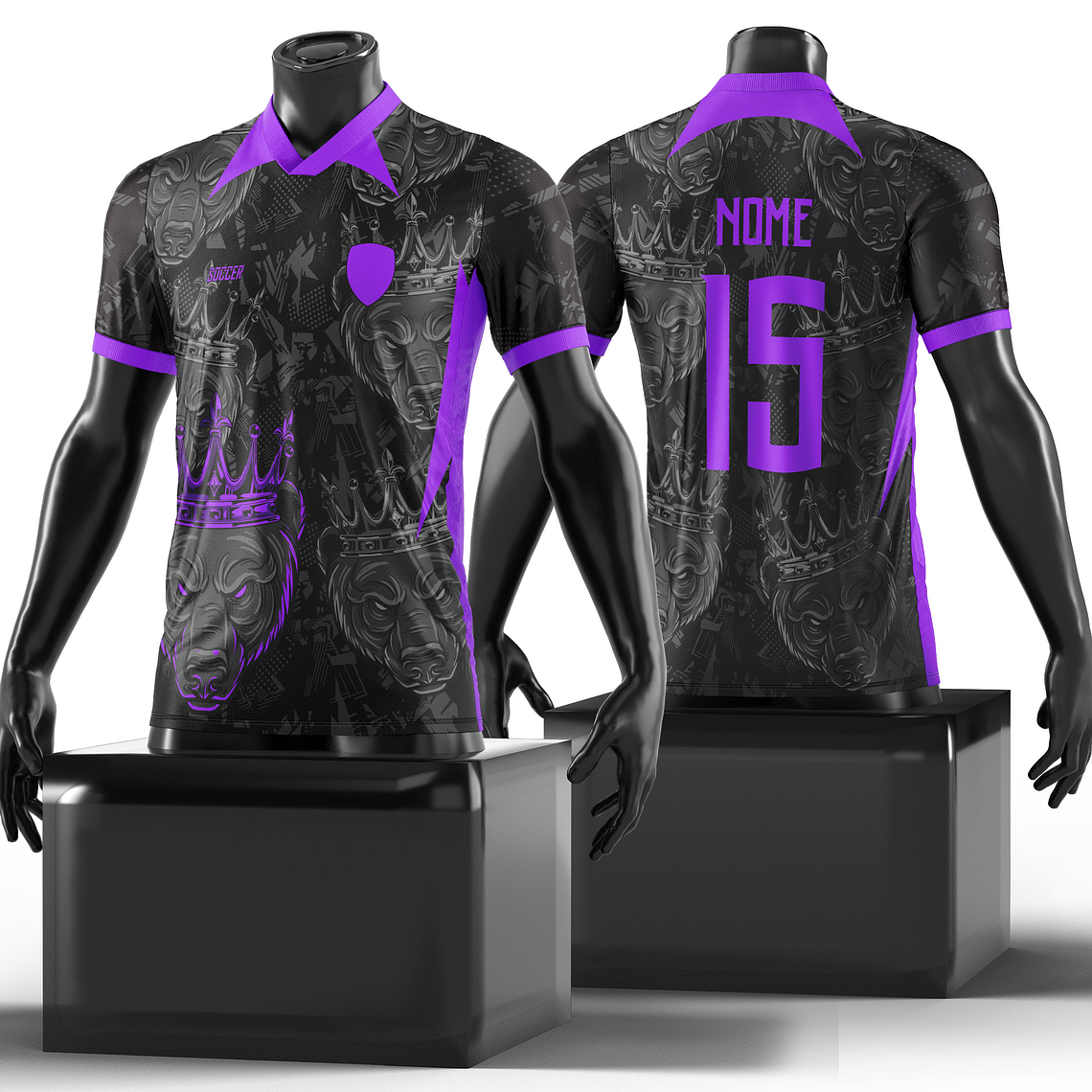 Arte Vetor Camisa Interclasse Urso Coroado Mod-215 1