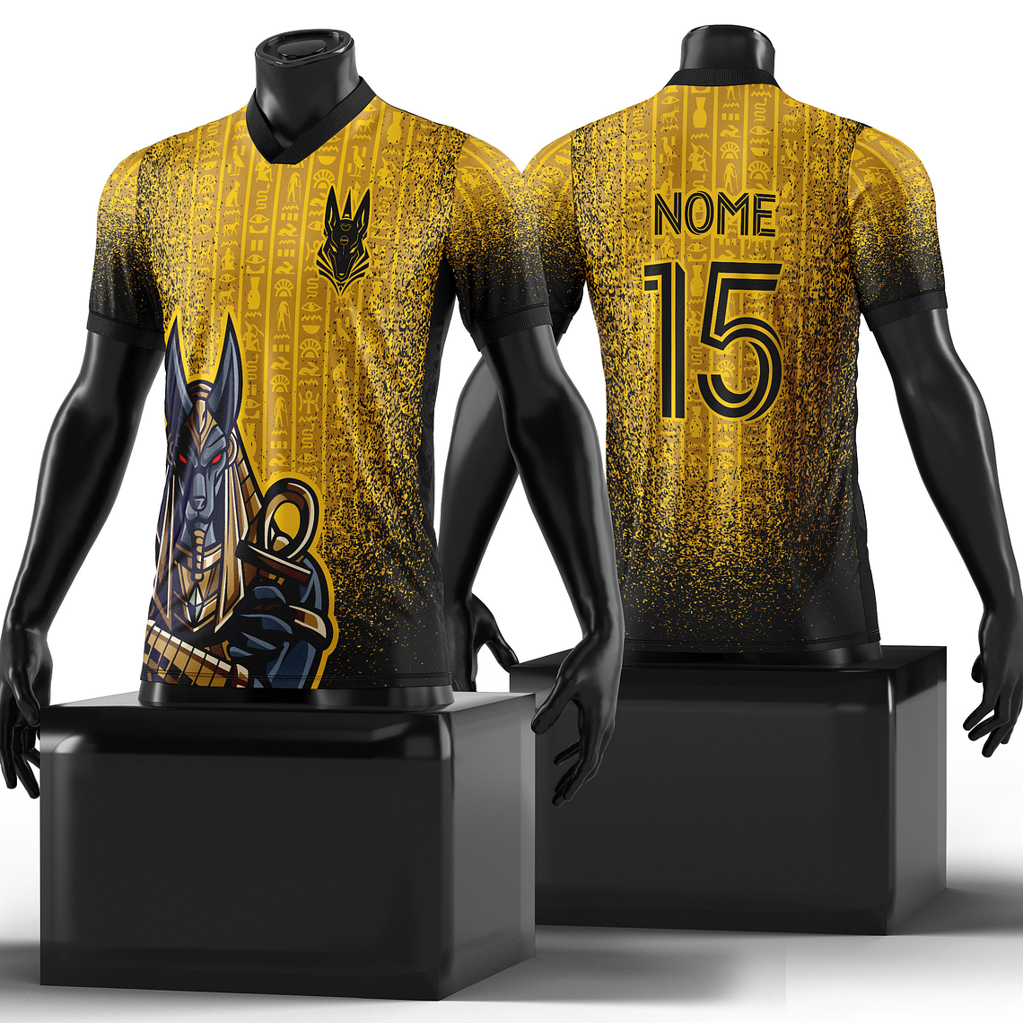 Arte Vetor Camisa Anubis Dourado Interclasse Mod-200 1