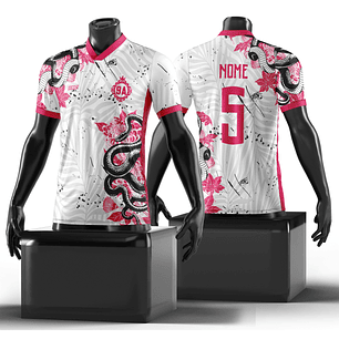 Arte Vetor Camisa camisa cobra floral Mod-187