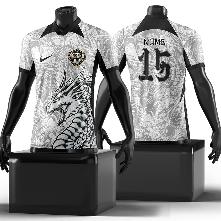 Arte Vetor Camisa InterClasse Dragão Mod-160 1