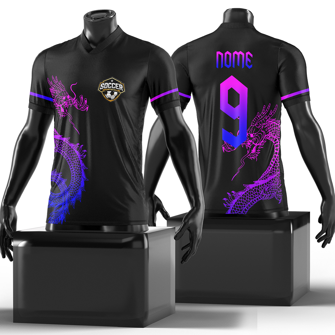 Arte Vetor Camisa InterClasse Dragão degradê Mod-148 1