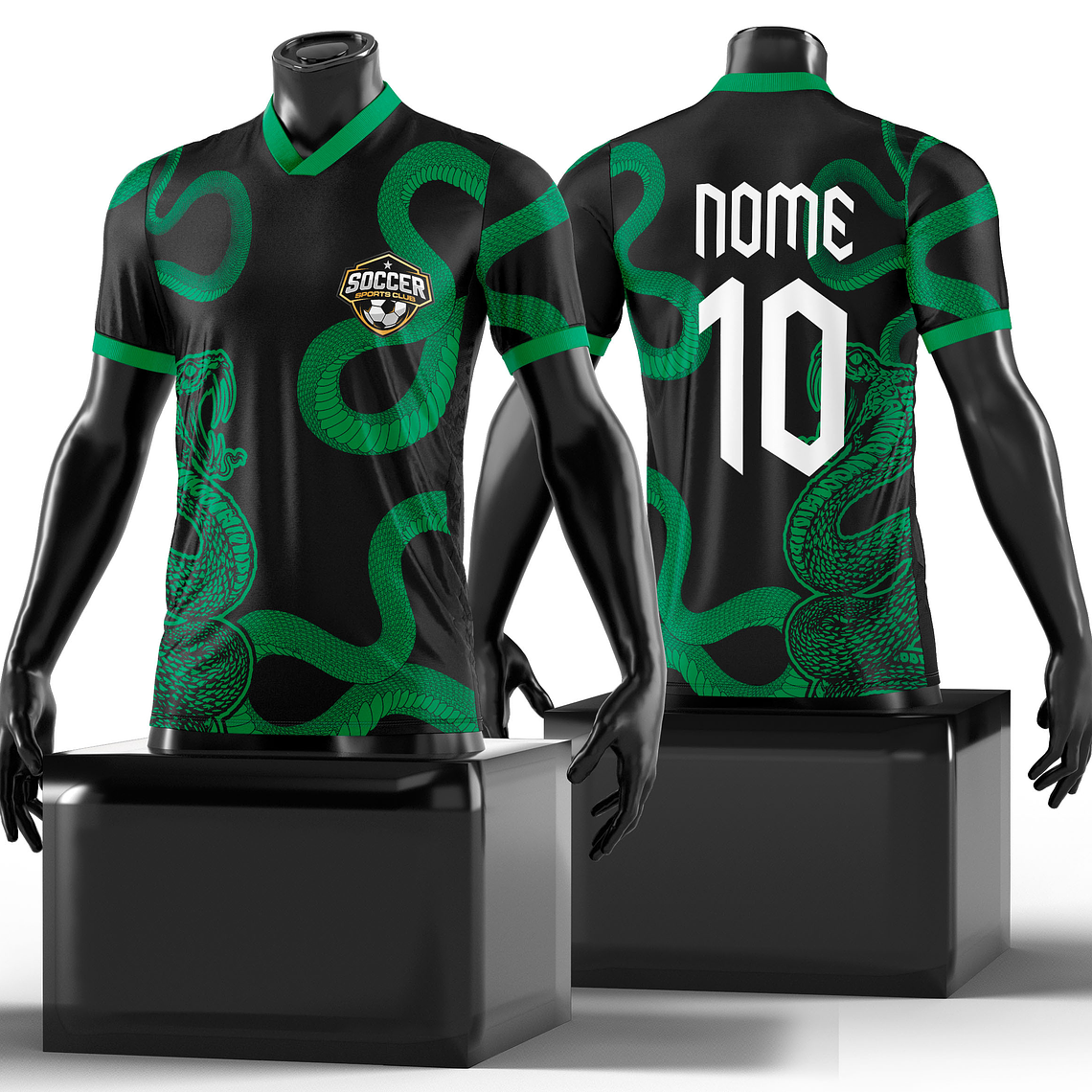 Arte Vetor Camisa InterClasse cobra verde Mod-140 1