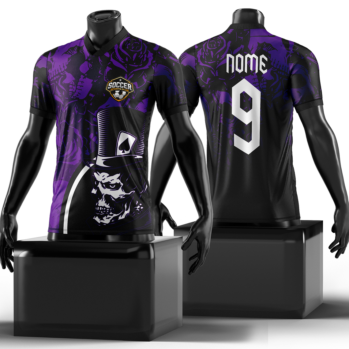 Arte Vetor Camisa InterClasse Caveira de Cartola Mod-116 1