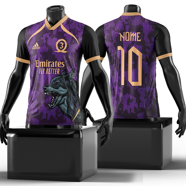 Arte Vetor Camisa InterClasse Lobo Mod-98 1