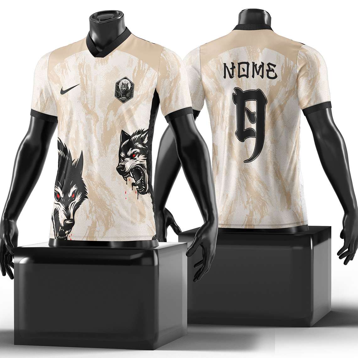 Arte Vetor Camisa InterClasse Lobos Mod-93 1