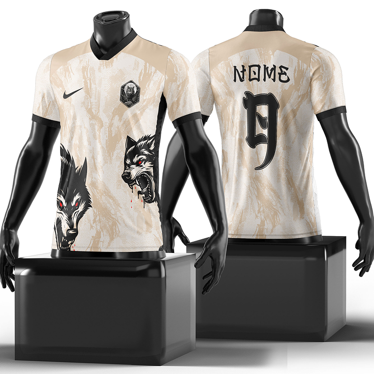 Arte Vetor Camisa InterClasse Lobos Mod-93 1