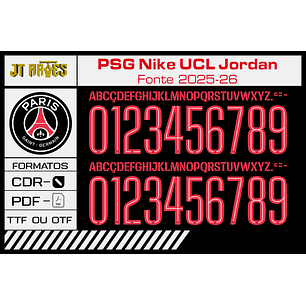 Fonte PSG Nike UCL 2025-26 Jordan