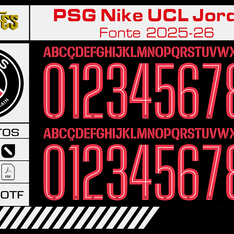 Fonte PSG Nike UCL 2025-26 Jordan 1