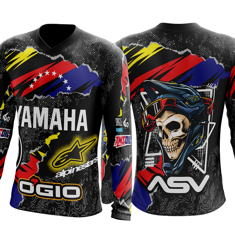 Arte vetor de camisa de Motocross Mod-6 1
