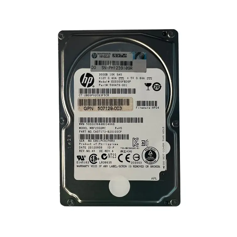 HP 300GB 10K SAS P/N: 599476-001 1