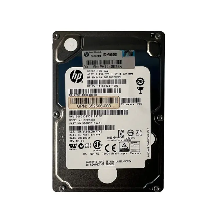 HP 600GB 10K SAS P/N: 689287-003 1