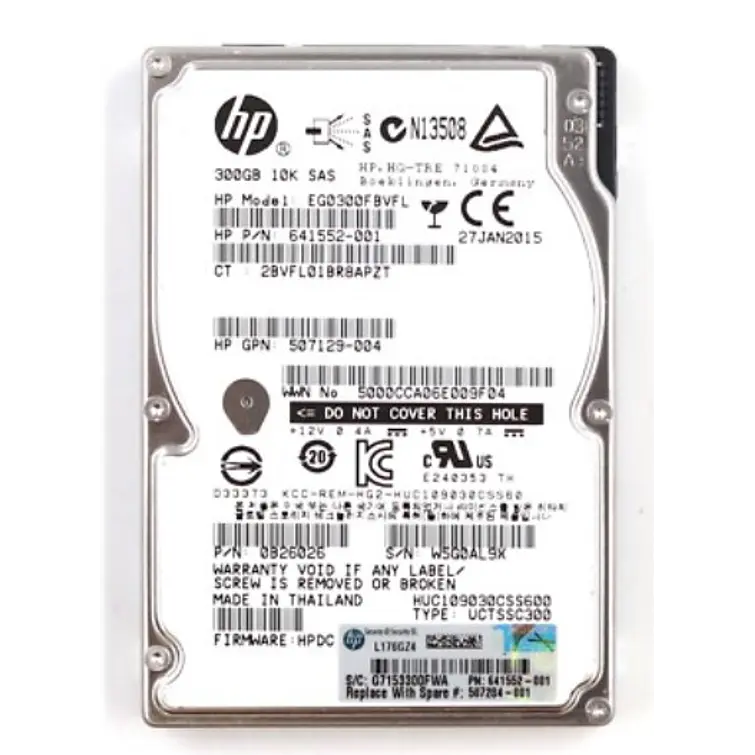 HP 300GB 10K SAS P/N 641552-001 1