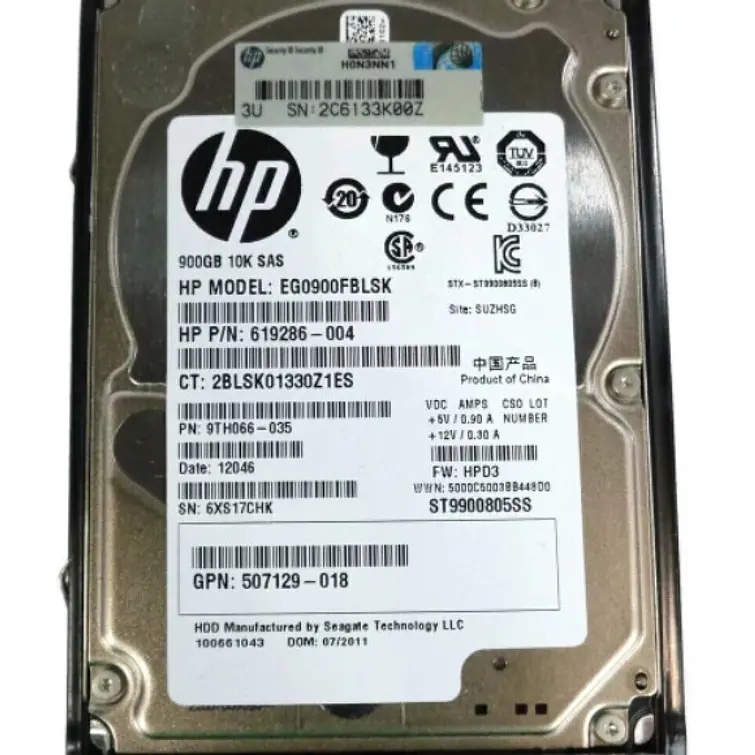 HP 900GB 10K SAS P/N 619286-004 1