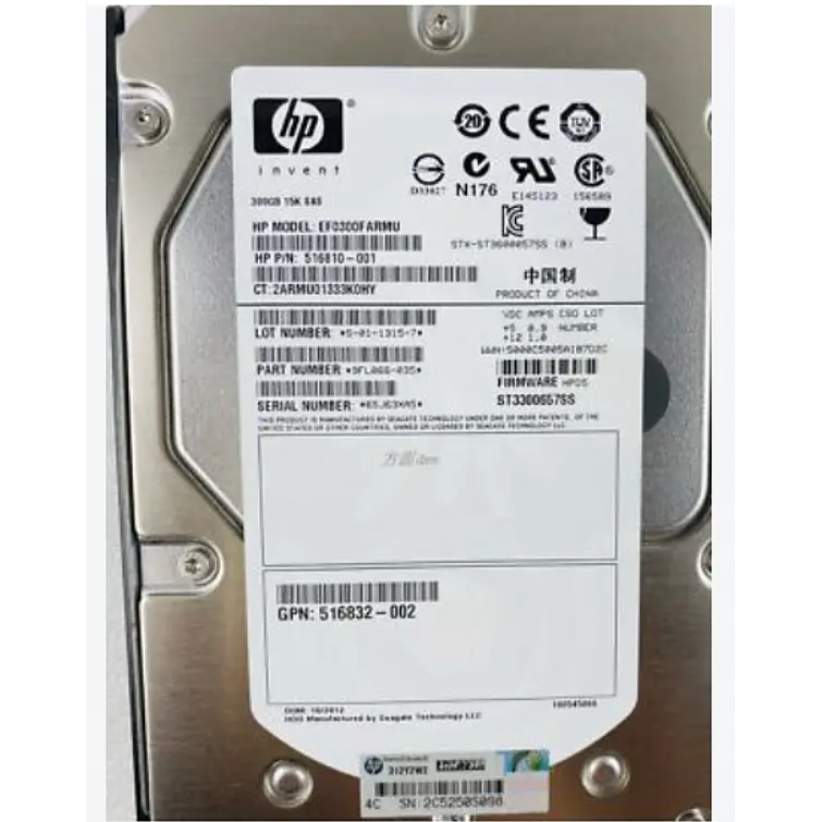 HP 300GB SAS 15k - P/N: 516810-001 - 3,5