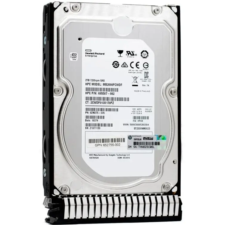 HP 2TB SAS 7,2K - P/N: 695507-002 - 3,5