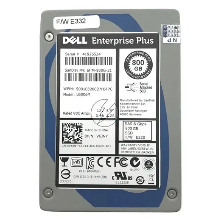 Dell 800GB SAS SSD 6Gbps 2,5