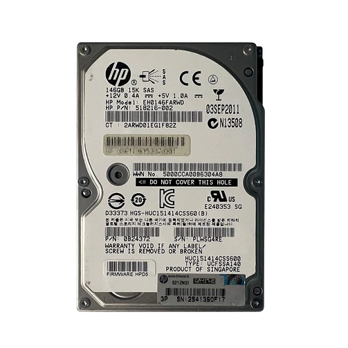 HP 146GB 15K SAS P/N 518216-002 1
