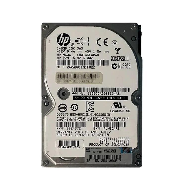 HP 146GB 15K SAS P/N 518216-002 1