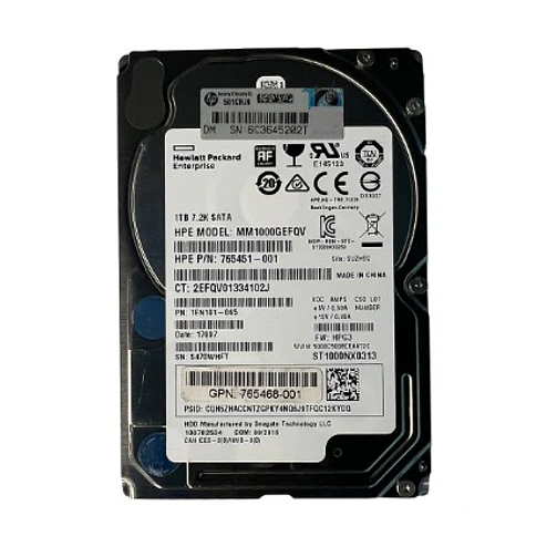 HP 1TB 7.2K SATA P/N: 765451-001 1