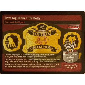 Raw Tag Team Title Belts