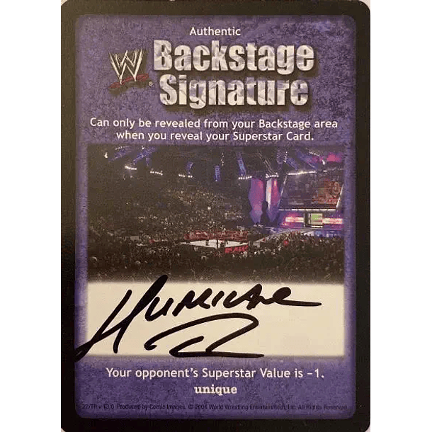 WWE Backstage Signature - Hurricane