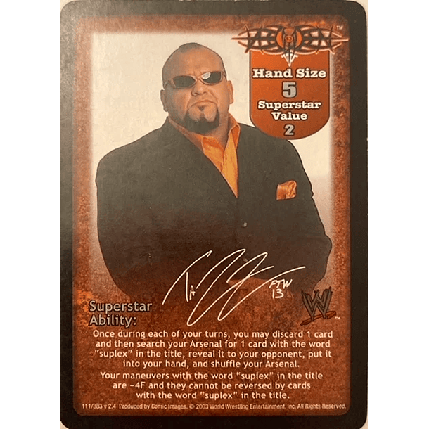 Tazz Superstar Card - SS2