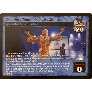 One More Time – One Last Chance