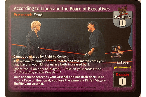 According to Linda and the Board of Executives