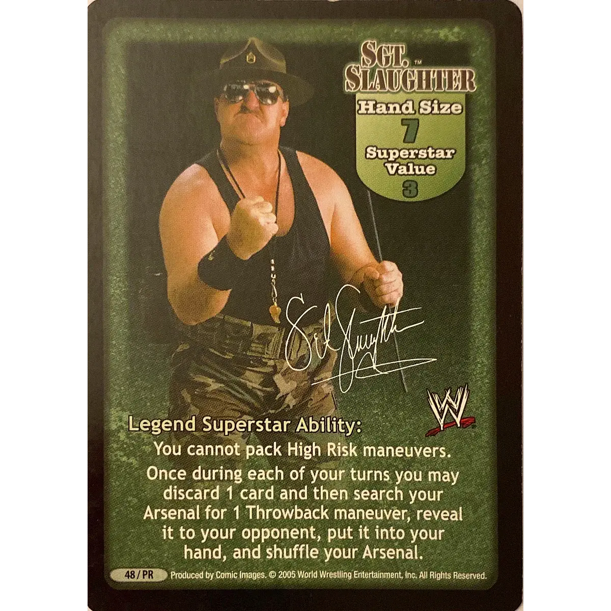 Sgt. Slaughter Superstar Card (PROMO) | Ready 2 Fight