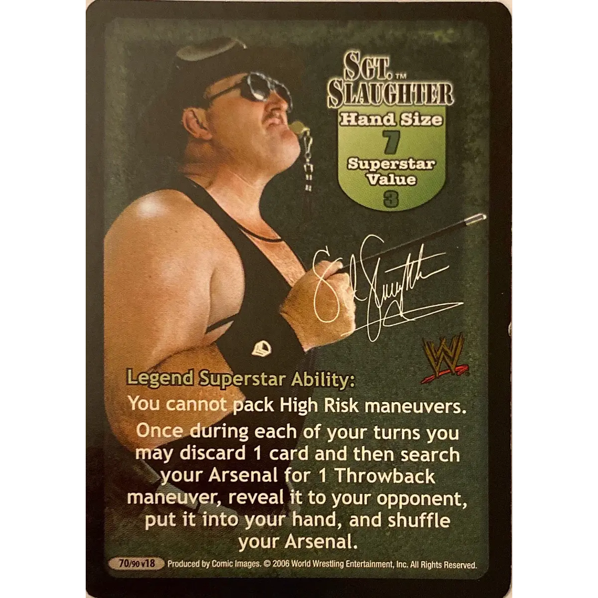 Sgt. Slaughter Superstar Card | Ready 2 Fight