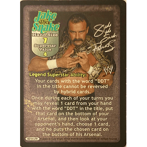 Jake The Snake Superstar Card