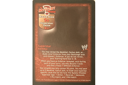 The Mystery Wrestler Superstar Card