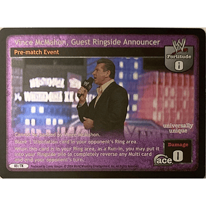 Vince McMahon, Guest Ringside Announcer