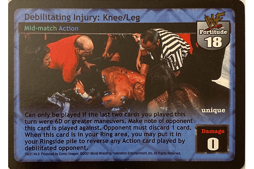 Debilitating Injury: Knee/Leg