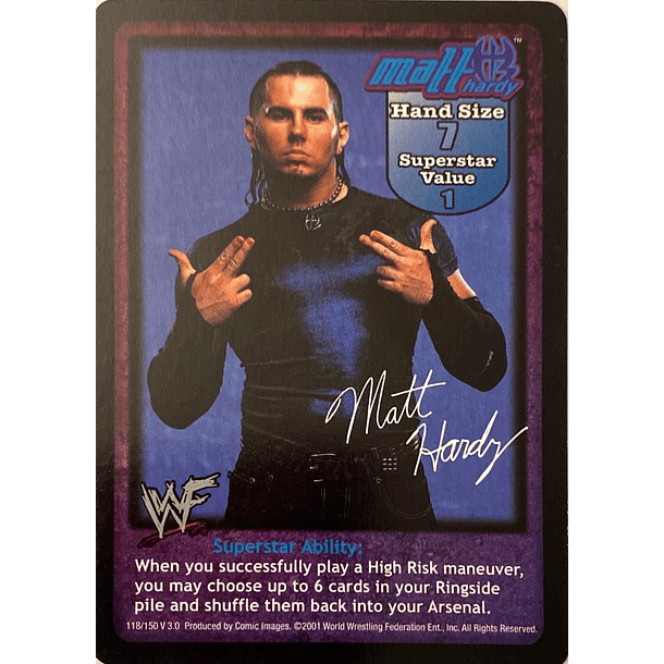 Matt Hardy Superstar Card