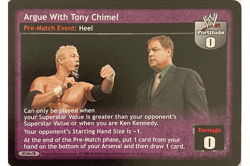 Argue With Tony Chimel